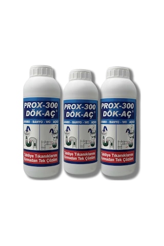 Prox-300 Lavabo Açıcı Dök Aç Banyo Wc Lavabo Gider Açıcı 2 Kg 3 Adet