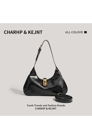 Charhp&kejnt Sonbahar Ve Kış Tasarım Çanta Basit Ve Çok Yönlü Koltuk Altı Çantası Siyah