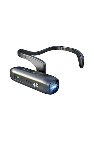 4k Kafa Monte Video Kamera - 120 Geniş Açı Lens, Anti-shake, Dahili Pil, App Kontrolü