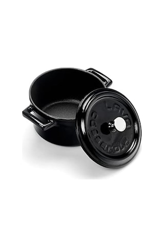 Metal Döküm Mini Tencere, 10 Cm, 0.35 L Hacim, Siyah 12v