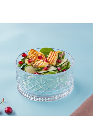 Porsima 4 Lü Kristal Cam Çerezlik Sunumluk Tek Kişilik Salata Kasesi 400 Ml