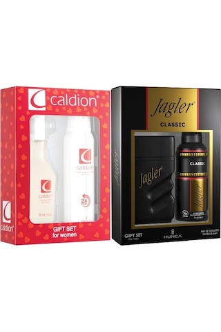 Caldion Parfüm Seti Kadın 100ml & Jagler Erkek 90ml + Deodorant Fresh