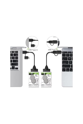 4204 2in1 Usb 3.0 Type-c To 2.5 İnç Sata Hdd Ssd Çevirici Dönüştürücü