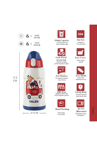 Çift Duvarlı Vakumlu Çocuk Termos 560ml