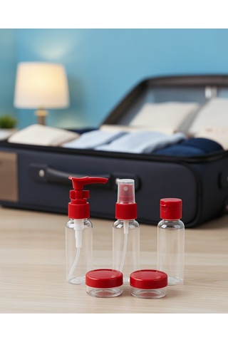 Taşınabilir Kozmetik Dolum Seyahat Şişesi Seti, 5 Parça 30 Ml
