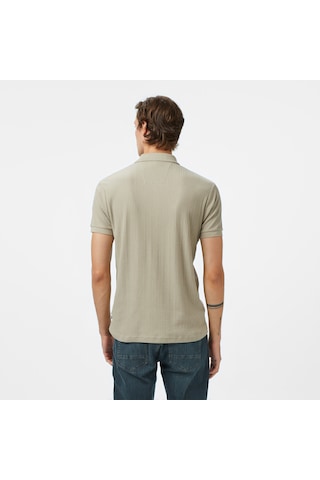 Nautica Erkek Bej Regular Fit Polo Yaka T-shirt Düz K55303t Bej