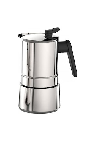 Pedrini Steel Moka Pot 4 Kupa - Paslanmaz Çelik