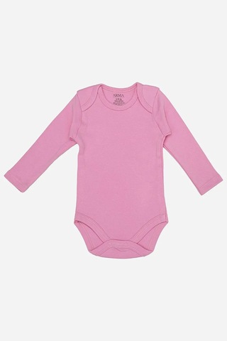 Terrien %100 Organik Pamuklu Pembe Uzun Kollu Bebek Body 5'li Paket Günlük Kıyafet Yenidoğan Çocuk Giyim