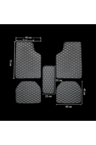 Liangmei Araba Paspaslar Pu Deri Su Geçirmez Evrensel 5 Adet Oto