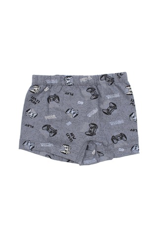 Bebegen Erkek Çocuk Gri Oyun Konsolu Desenli Boxer 2-3 Yaş Çok Renkli