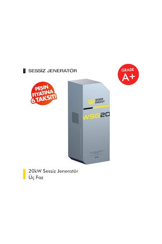 Werer Energy 20kW LiFePO4 Lityum Demir Fosfat Tri Faz Sessiz Jeneratör