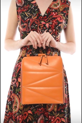 Sentt Deri Dilimli Üçgen Büyük Boy Çanta-Bordo