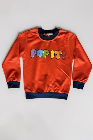 Minik Motion 3'lü Set Çocuk Baskılı 2 İplik Penye Sweatshirt Siyah - Açık Yeşil - Turuncu