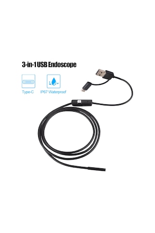 Tenfowee 3'ü 1 Arada Endoskop, Ip67 Su Geçirmez, Type-c/android/pc Bağlantı, 10m Esnek Kablo, An100 5.5mm 10m