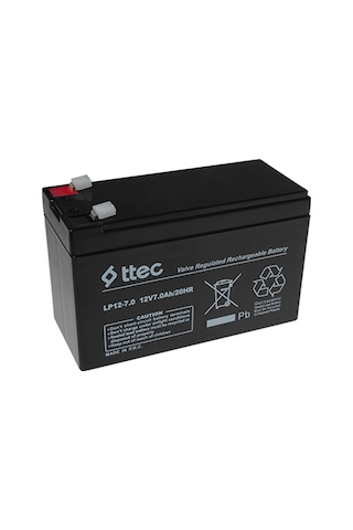 Ttec 12 V 7 AH Bakımsız Kuru Akü 2018 Üretim