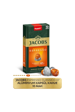 Jacobs Espresso 7 Classico Kapsül Kahve Nespresso Uyumlu 10 Kapsül