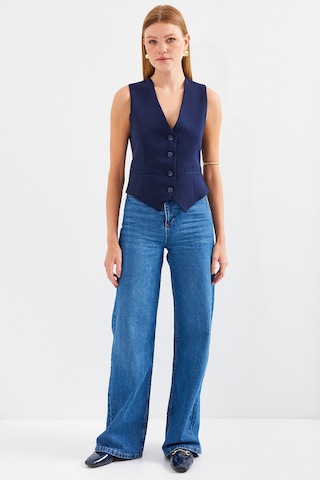 6796 Kısa Dokuma Yelek - Lacivert Lacıvert