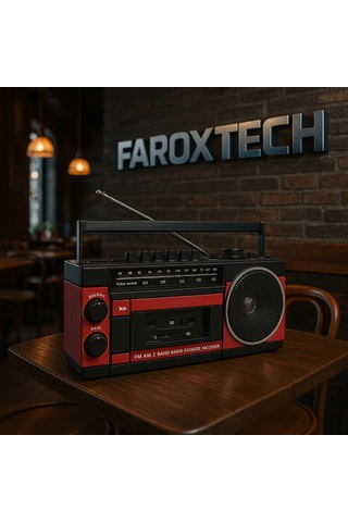 Retro Klasik Kaset Çalarlı Fm/am/sw Radyo Bluetooth, Usb, Sd Kart Destekli Taşınabilir Hoparlör