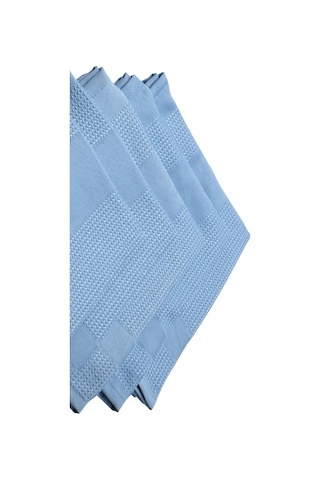 Silver Home Mikrofiber Dekoratif Cam Bezi Mavi 5'li