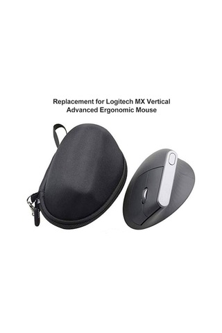 Fastbuy Logitech Mx Vertical Fare İçin Ergonomik Taşıma Kılıfı, Eva + Naylon, Siyah Dış, Gri İç, Korumalı Depolama Siyah