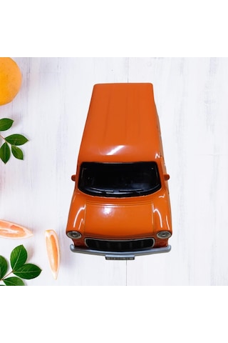 Nostaljik Metal Çek Bırak Ford Sesli Ve Işıklı Minibüs Turuncu 1/36 Ölçek Diğer