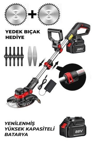 Robo 88V Şarjlı Çim Biçme Makinesi Tırpan