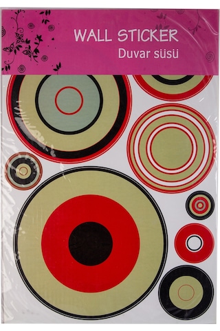 Sıa Duvar Süsü Sticker Geometrik Halkalı Pvc
