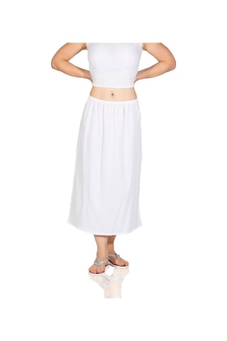 Jüpon Şile Bezi Pamuk Uzun Etek Astarı Tam Boy Jipon Beyaz Byz