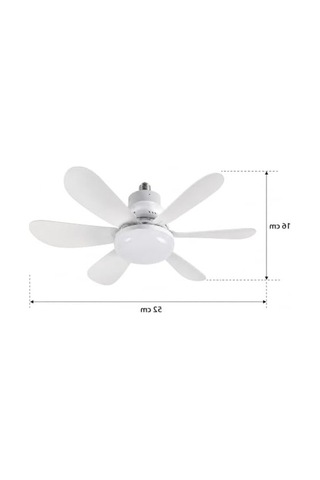 Uzaktan Kumandalı 40w Tavan Tipi Fan, Led Aydınlatmalı, Beyaz 01G Taba
