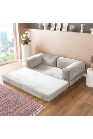 Argimo Godila Çok Amaçlı Sofa Çift Kişilik Yatak Koltuk Fildişi