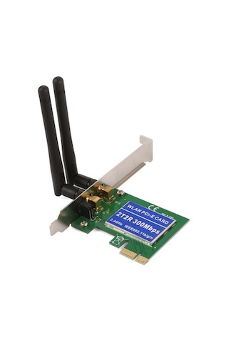 Masaüstü Pc için PCI E 300Mbps Mini PCI Çift Anten Wifi Kart Pce