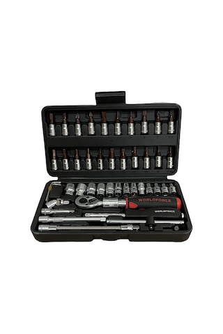 Worldforce 46 Parça S-Ultra 1/4" Uzatmalı Cırcır Lokma Takımı