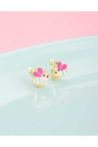 925 Ayar Gümüş Sevimli Arı Çocuk Küpesi