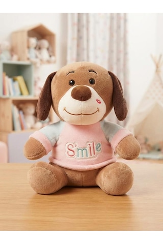 Uyku Ve Oyun Arkadaşım Peluş Smile Köpek Açık Kahve 40cm Açık Kahverengi