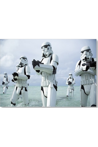 Cakasepetim Star Wars Rogue One Stormtroopers Beyaz Ahşap Mdf Tablo