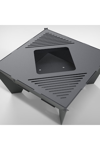 Portatif Ateş Çukuru Izgaralı Bahçeniz İçin Dekoratif Siyah