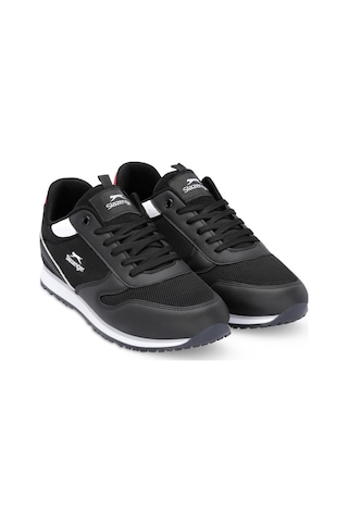 Slazenger Ironıcs I Erkek Büyük Beden Siyah / Beyaz Günlük Spor Ayakkabısı Siyah - Beyaz