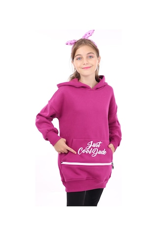 Toontoy Kids Toontoy Kız Çocuk Nakışlı Sweatshirt Mürdüm