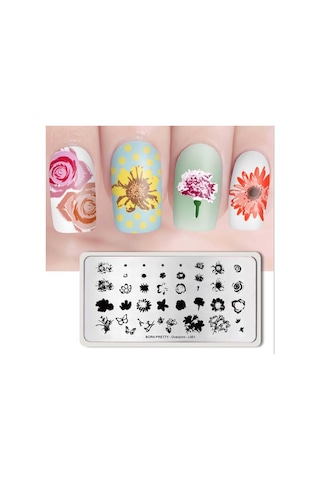 Born Pretty Stamper Desen Plakasi Overprint L001