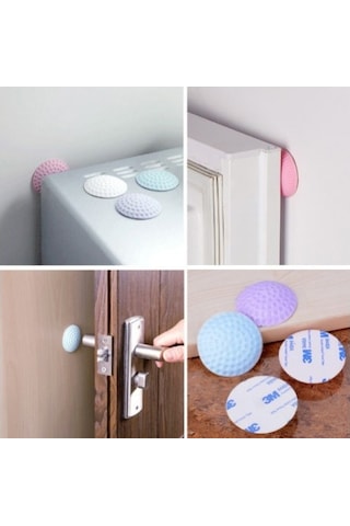 Şeffaf Silikon Mobilya Ve Kapı Durdurucu Darbe Pedi 6'lı Set Çok Renkli