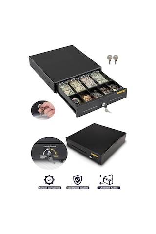Deko Turkey Pr4190 Yerli Üretim 5 Madeni 5 Banknot Gözlü Kağıt Ve Metal Para Çekmecesi Pos Uyumlu