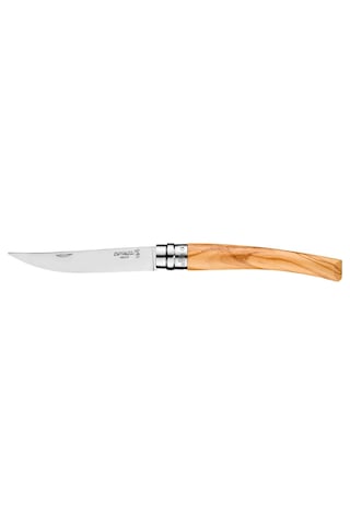 Opinel N 10 Effile Zeytin Saplı, İnce Ve Keskin Çelik Çakı Kahverengi