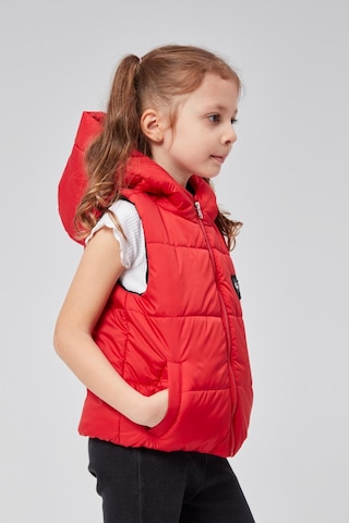 Benitto Kids Kapüşonlu Kız Çocuk Şişme Yelek 51307 Kırmızı