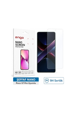 Poco X7 Pro Ekran Koruyucu Nano Şeffaf Esnek 9h Sertlik