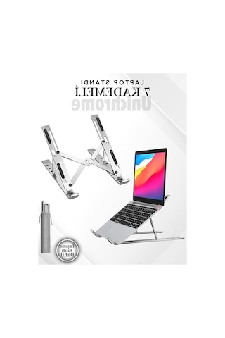 Ayarlanabilir Laptop Yükseltici Stand, Metal Tasarım, Tüm Modellerle Uyumlu 1
