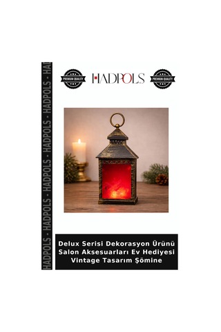 Delux Serisi Dekorasyon Ürünü Salon Aksesuarları Ev Hediyesi Vintage Tasarım Şömine