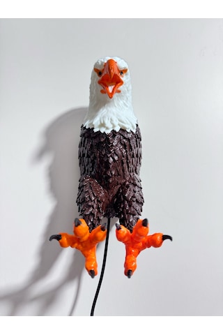 Realistik Kartal Aplik Modeli - Kahverengi - Turuncu Adaptör Kahverengi - Turuncu