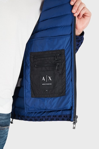 Armani Exchange Kadife Dokulu Kuş Tüyü Dolgulu Dik Yaka Mont Erkek Mont Xm003510 Af19870 Ub095 Mavi