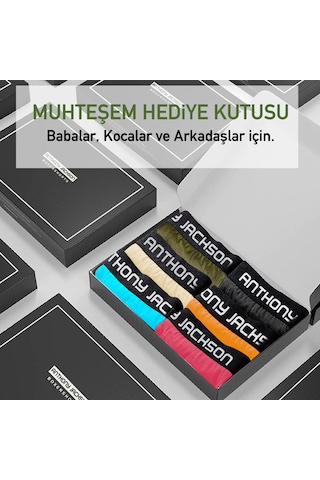 Anthony Jackson Likralı 6'Lı Kutu Premium Boxer Santino 447 B