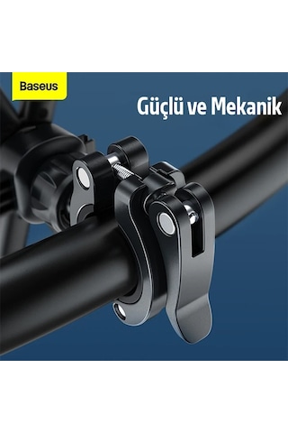 Baseus Quick To Take 360 Derece Dönebilen Bisiklet Ve Motosiklet Telefon Tutucu- 5775 Siyah